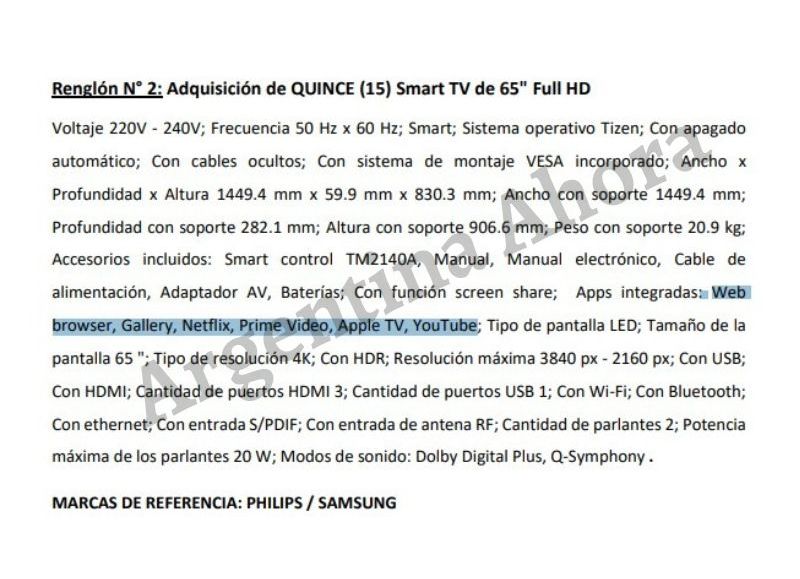 Parte de la compra incluye televisores 4K aptos para ver Netflix y Prime Video.