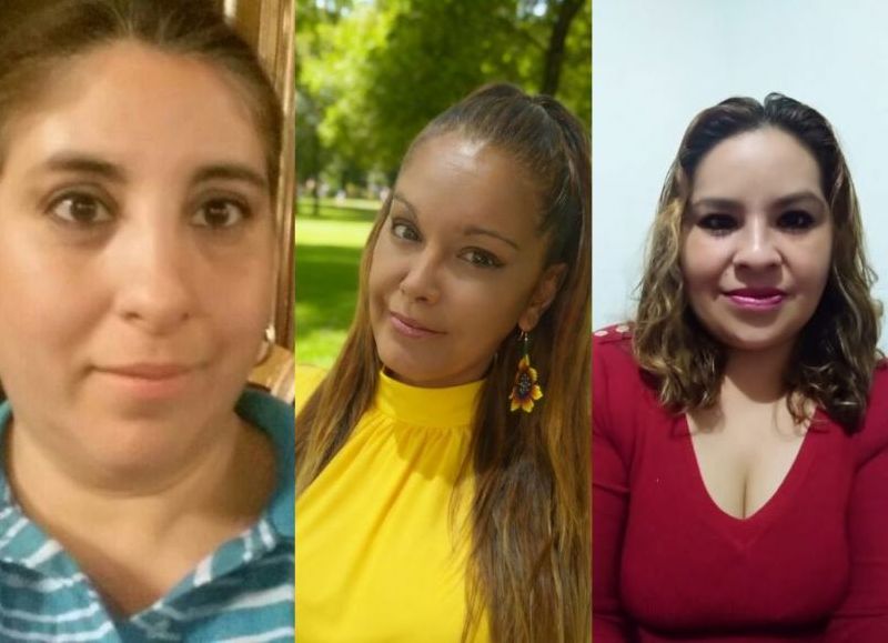 De izquierda a derecha: Claudia Suarez Ramires, Neni Gibelli y Karla Gonzalez