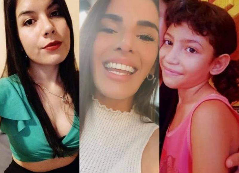 De izquierda a derecha: una chica que tiene la prima de Capitanich de 21 años, la empresaria chaqueña María Sofía Franchino de 35 años y una niña de 11 años.