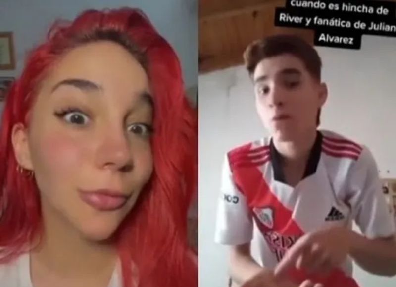 La reacción de la influencer Luciana Milessi tras encontrarse al doble del delantero de la Selección Argentina en las redes.