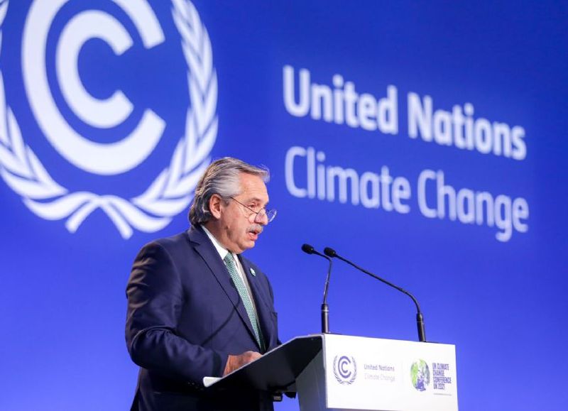 El presidente Alberto Fernández brindó una exposición durante la sesión plenaria de la Cumbre de Líderes de la Conferencia de las Naciones Unidas sobre el Cambio Climático (COP26) que se desarrolla en Glasgow, Escocia.