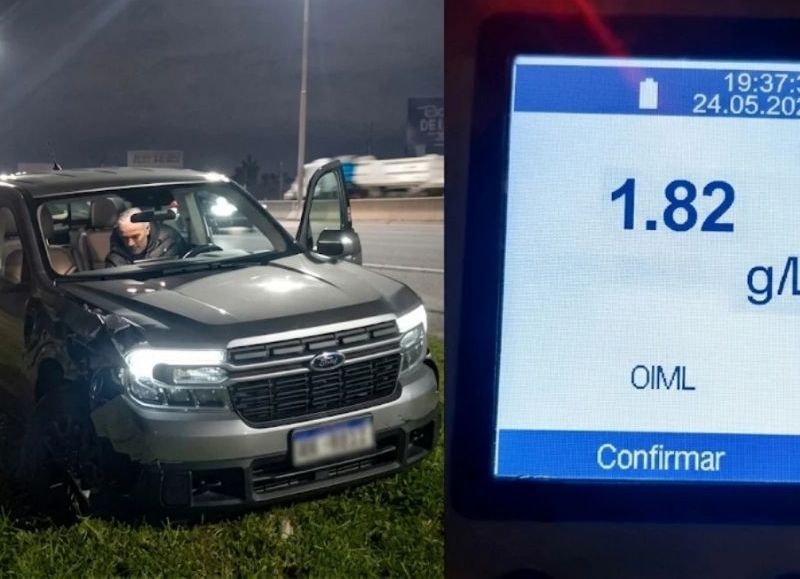 Con 1,82 de alcohol en sangre, atropelló a un policía para escapar de un control y terminó detenido