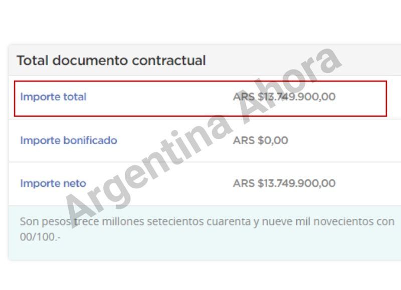 Totalidad del documento. (Foto: Argentina Ahora)