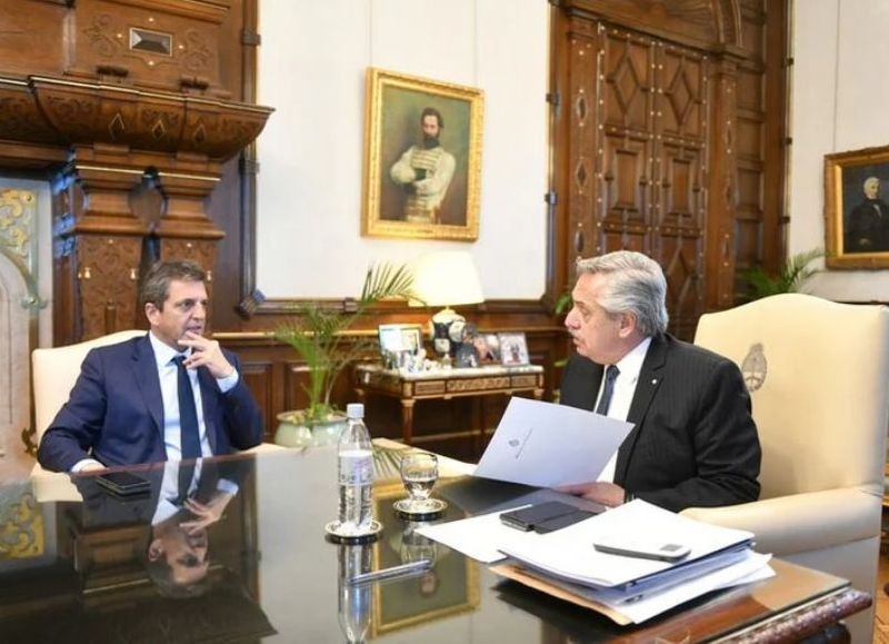 Sergio Massa junto a Alberto Fernández.