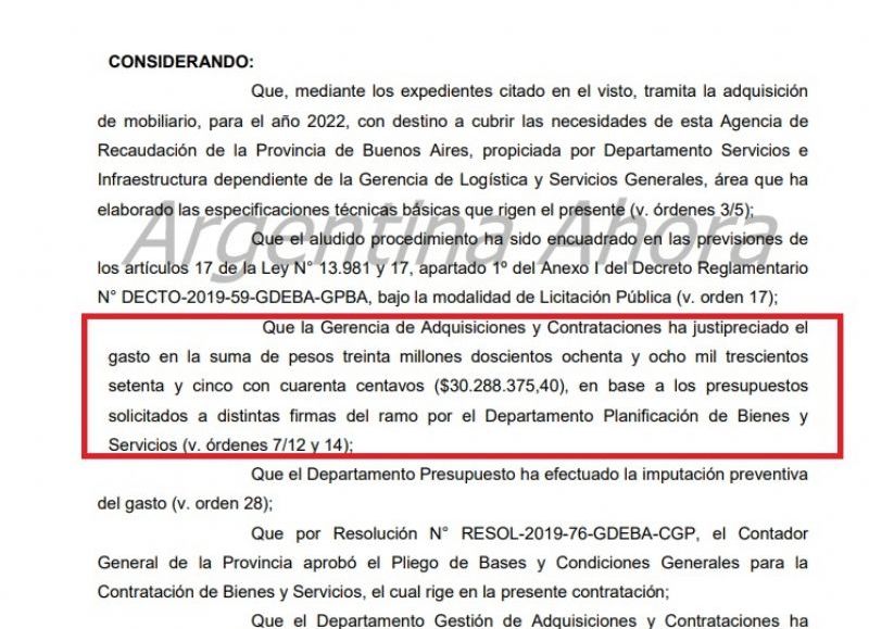 A su vez, se licitó el servicio de alquiler de los equipos de copiado en donde se utilizarán esos cartuchos, el cual se solicitó a través del proceso 382-0354-LPU21. (Foto: Argentina Ahora)