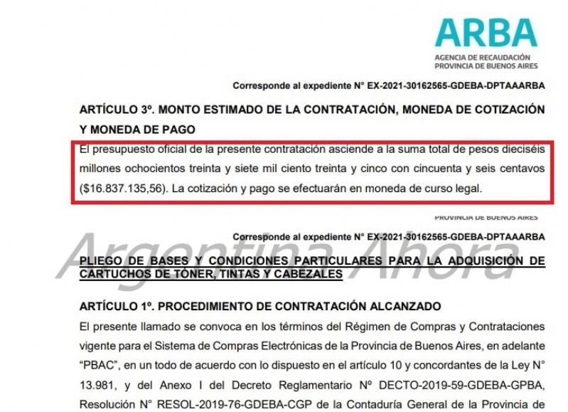 La Agencia de Recaudación de la Provincia de Buenos Aires se da varios “gustitos” y contrata distintos servicios sin escatimar en gastos. En lo que va del mes de abril, ya fueron gastados 413.042.394 pesos. (Foto: Argentina Ahora)