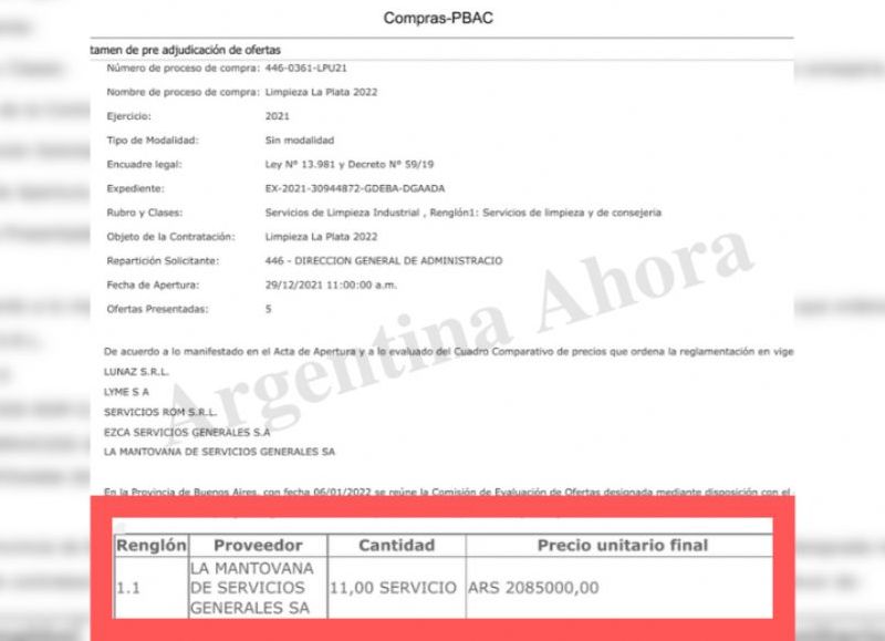 A través de la Licitación Pública N° 446-0361-LPU21