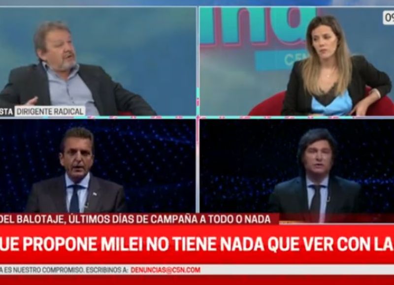 La imagen del programa de C5N con el ex senador bonaerense Roberto Costa.