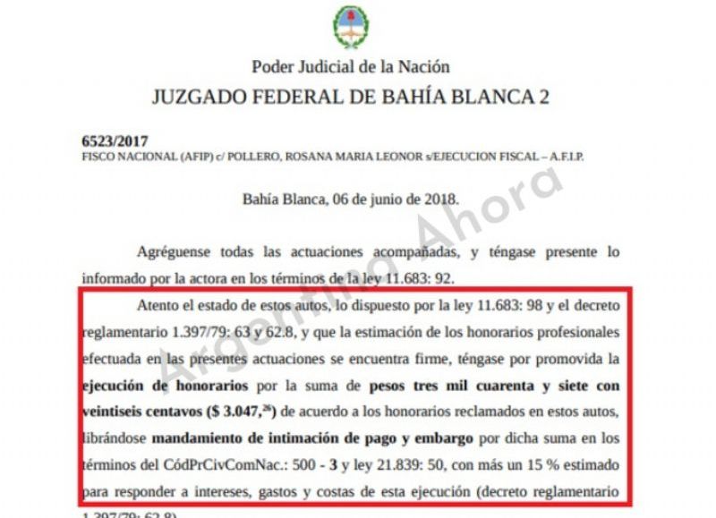 Una de las situaciones judiciales de Pollero.