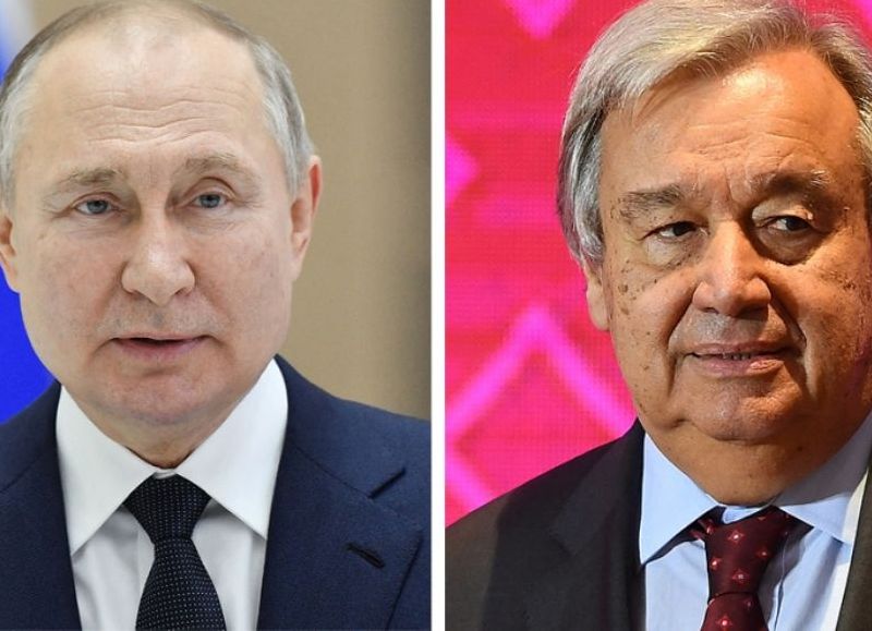 El presidente ruso, Vladimir Putin, le dijo este martes al secretario general de la ONU, António Guterres, que aún confía en la posibilidad de una solución diplomática al conflicto en Ucrania.