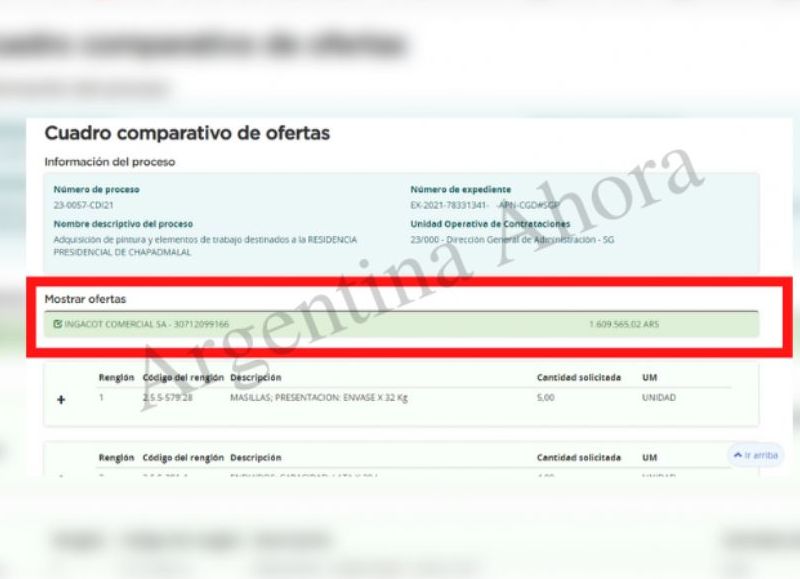 La única oferta aceptada hasta el momento roba los 1.600.000 pesos.