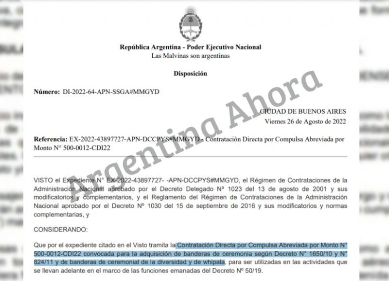 El organismo que dirige la ministra Elizabeth Gómez Alcorta prefiere destinar el dinero del presupuesto oficial en telas de colores.