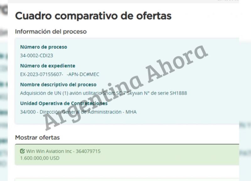 Gastarán 1.600.000 dólares por el avión que será exhibido en el Museo Ex ESMA.