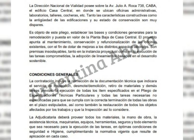 Los detalles y especificaciones técnicas de la remodelación en Vialidad.