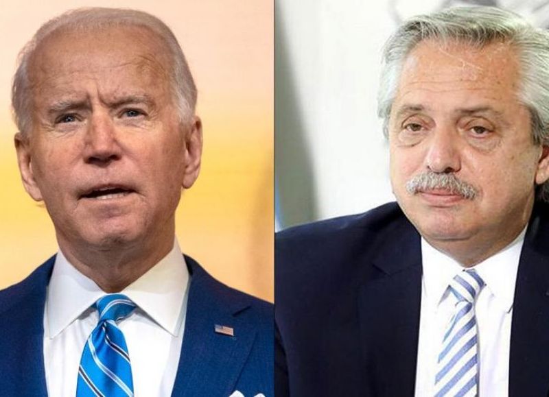 Los presidentes de Estados Unidos y Argentina, Joe Biden y Alberto Fernández.