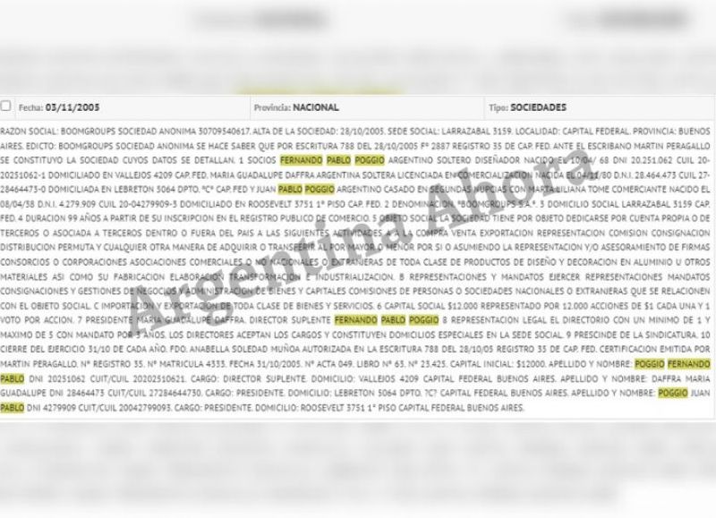 Una de las empresas y su situación judicial con varias causas.