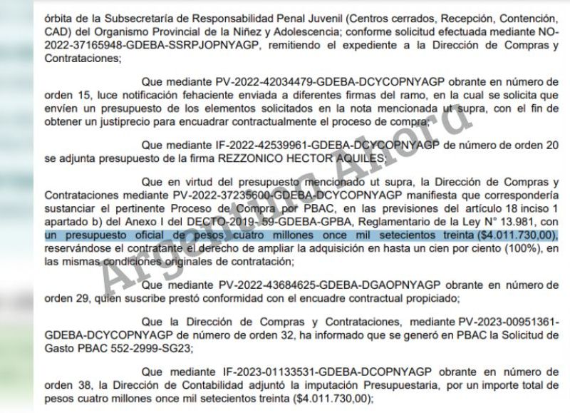 El Gobierno gastará como mínimo $4.011.730.