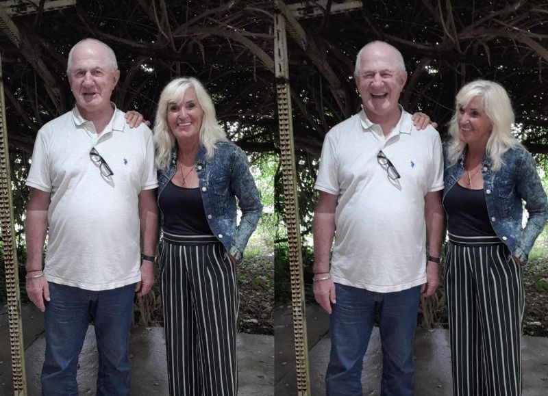 Mercedes Landa junto al ex diputado bonaerense Alberto Delgado.