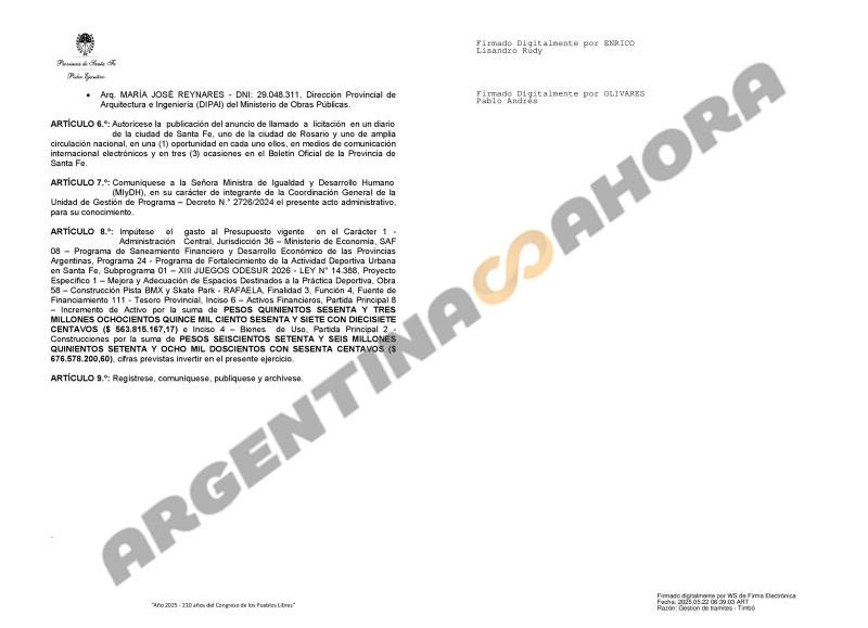 Pruebas. (Foto: Argentina Ahora)