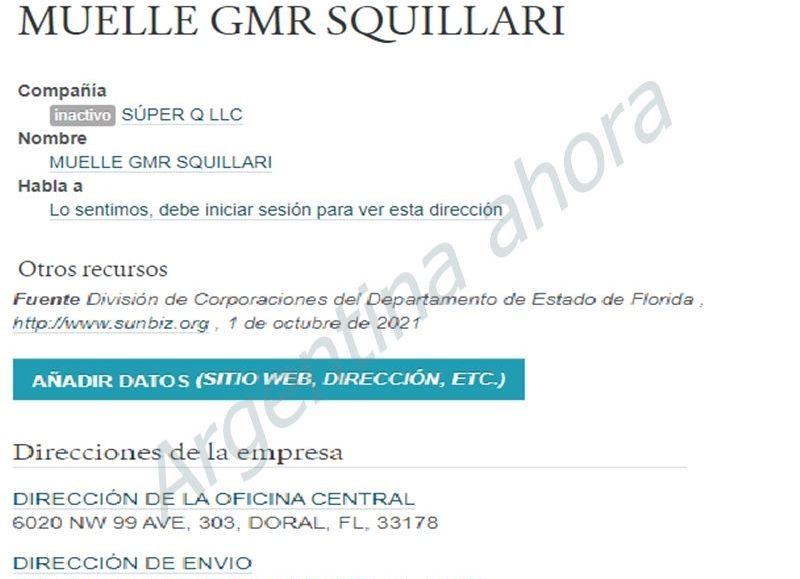 Un supuesto paraíso fiscal de Squillari.