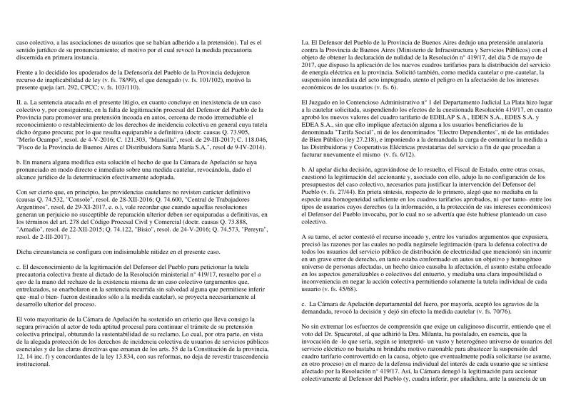 Documentos del tarifazo bonaerense.