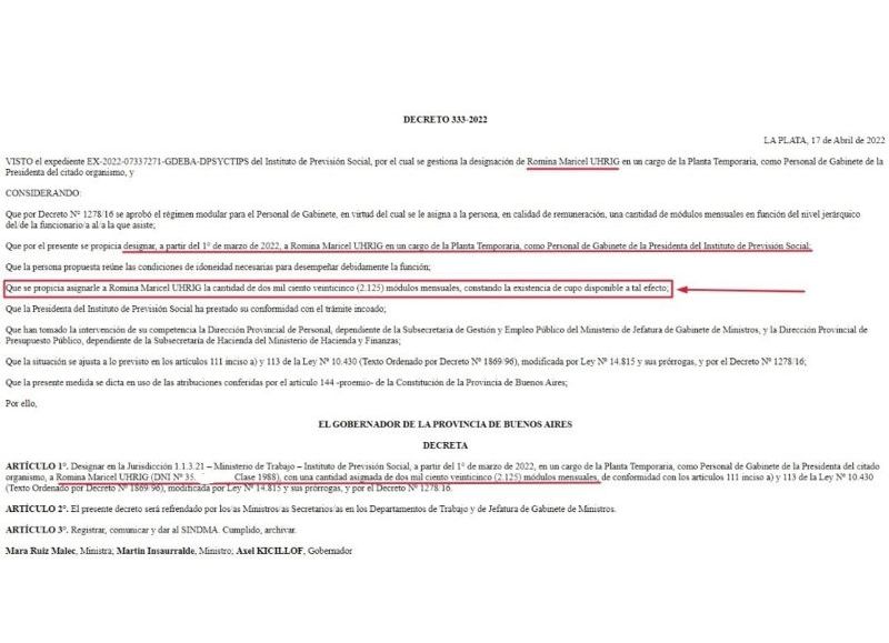 Documento publicado en el Boletín Oficial bonaerense.
