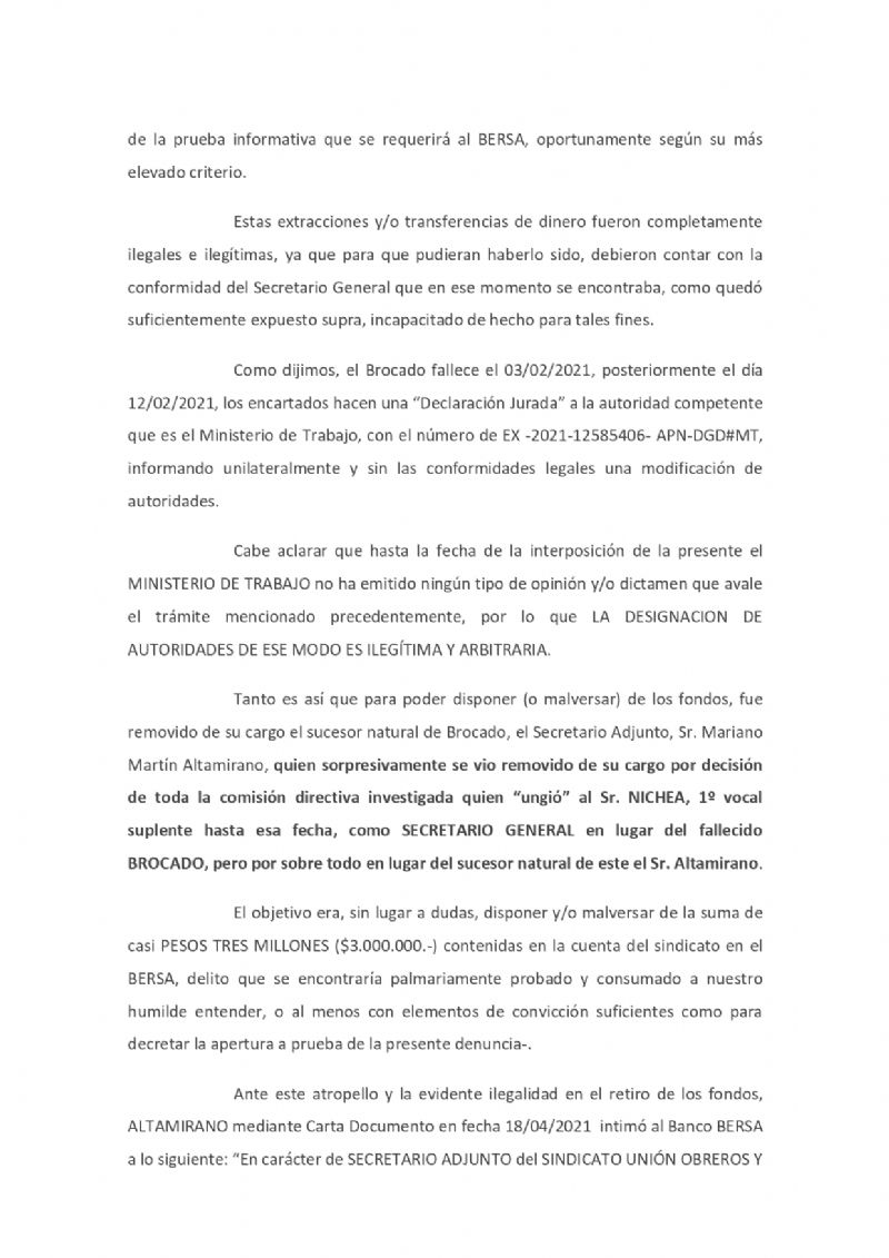 Explican que hubo malversación de fondos.