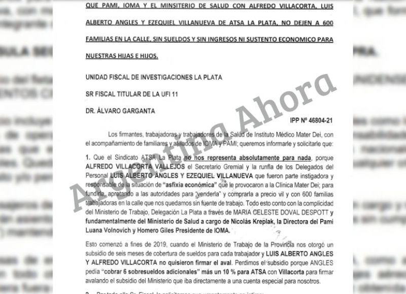 La investigación de la causa penal recayó en las fiscalías Nº 7 y 11 de La Plata.