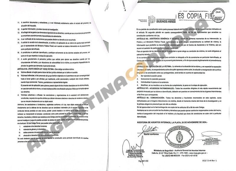 Documentación. (Foto: Argentina Ahora)