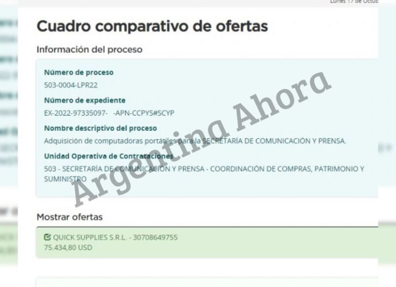 La vocera del Gobierno pagará más de 75 mil dólares por 40 notebooks.