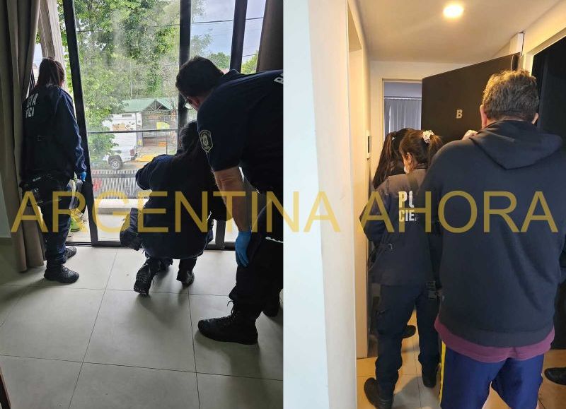 La Policía Científica trabajando en el hogar del abogado. (Foto: Argentina Ahora)