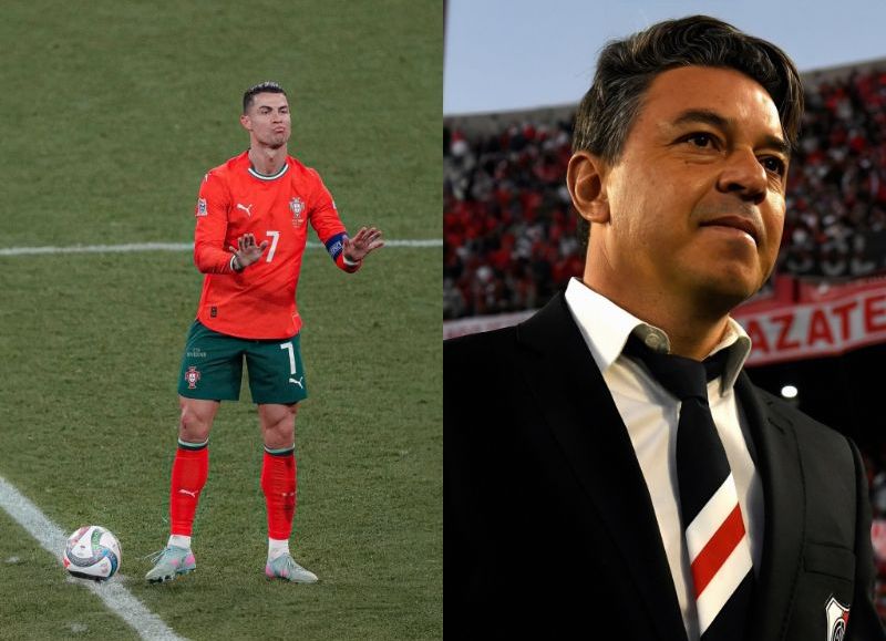 El Muñeco reveló que contactó al astro portugués para sumarlo al Millonario, pero CR7 decidió quedarse en Al-Nassr.