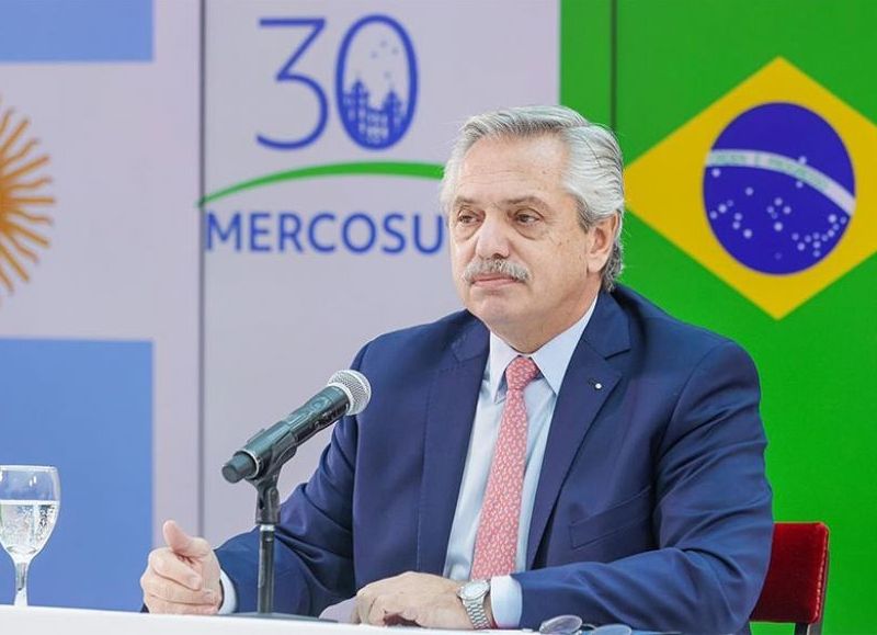 El presidente Alberto Fernández se mantuvo en contacto permanente con Brasil.