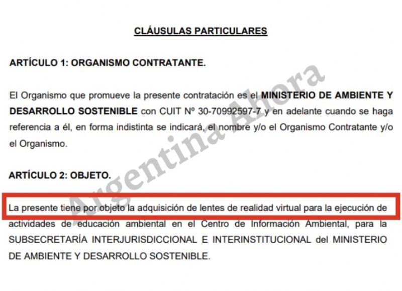 La licitación del Ministerio de Desarrollo Sostenible estaría destinada para la ejecución de actividades de educación ambiental.