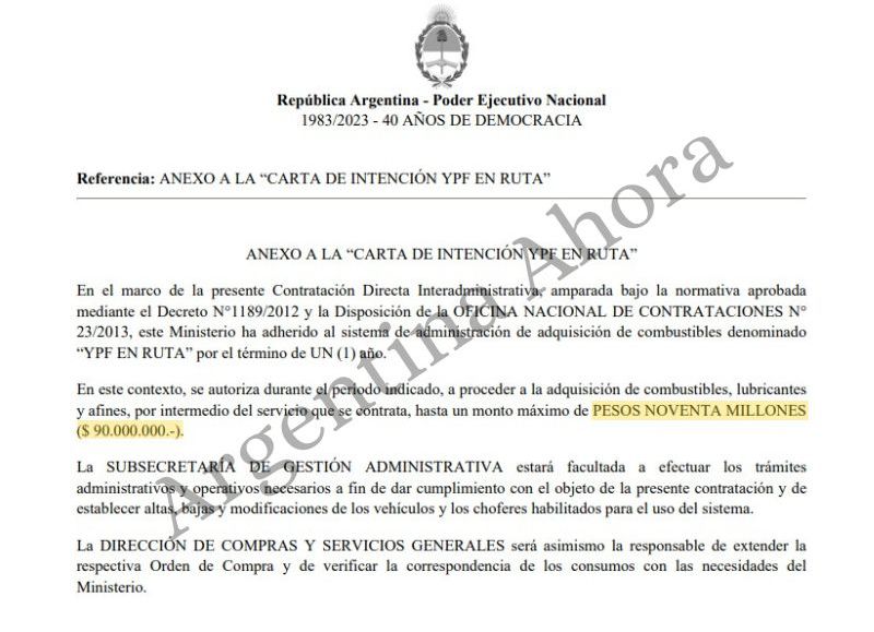 Para la Justicia hay plata: el ministerio de Cúneo Libarona recibió tarjetas de nafta de YPF por 90 millones de pesos