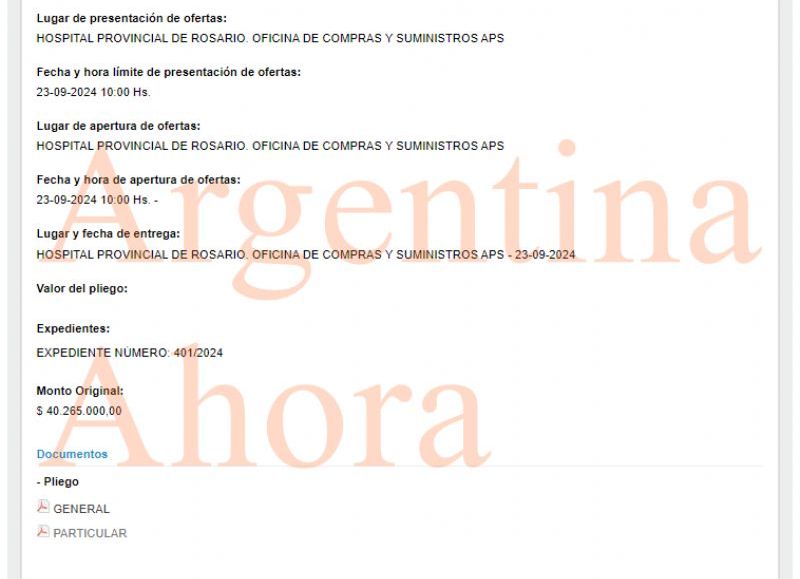 La compra se realizó con un monto de $40.265.000,00. (Foto: ArgentinaAhora)