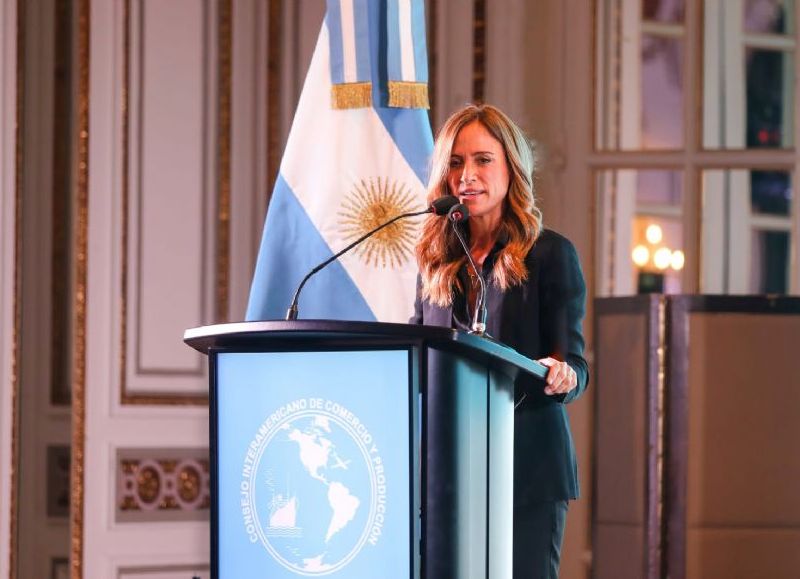La candidata a diputada nacional por el Frente de Todos, Victoria Tolosa Paz, participó de una jornada en el Consejo Interamericano de Comercio y Producción.