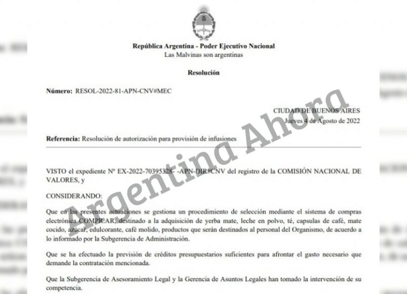 A través de una Contratación Directa por Compulsa Abreviada firmada por el presidente Sebastián Negri.