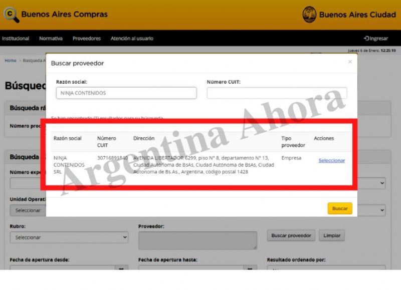 NINJA Contenidos es la sociedad proveedora del Gobierno de la Ciudad.